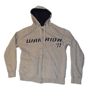 Warrior Mojo Hockey Full Zip Gray Sweatshirt Size Small